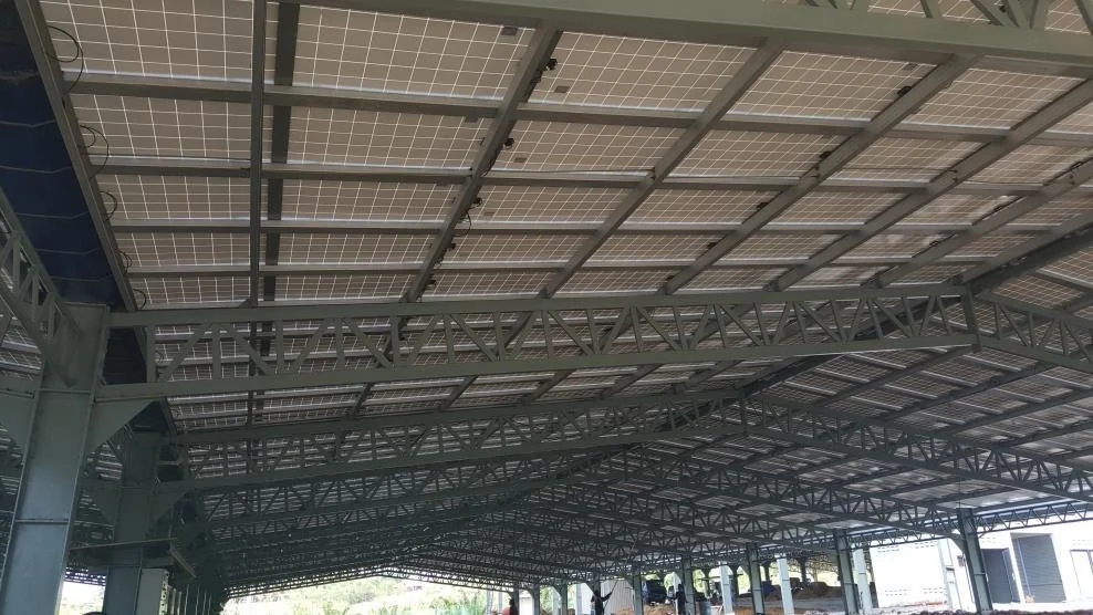 Supporting structure of our completed solar roof in Sandakan, Sabah